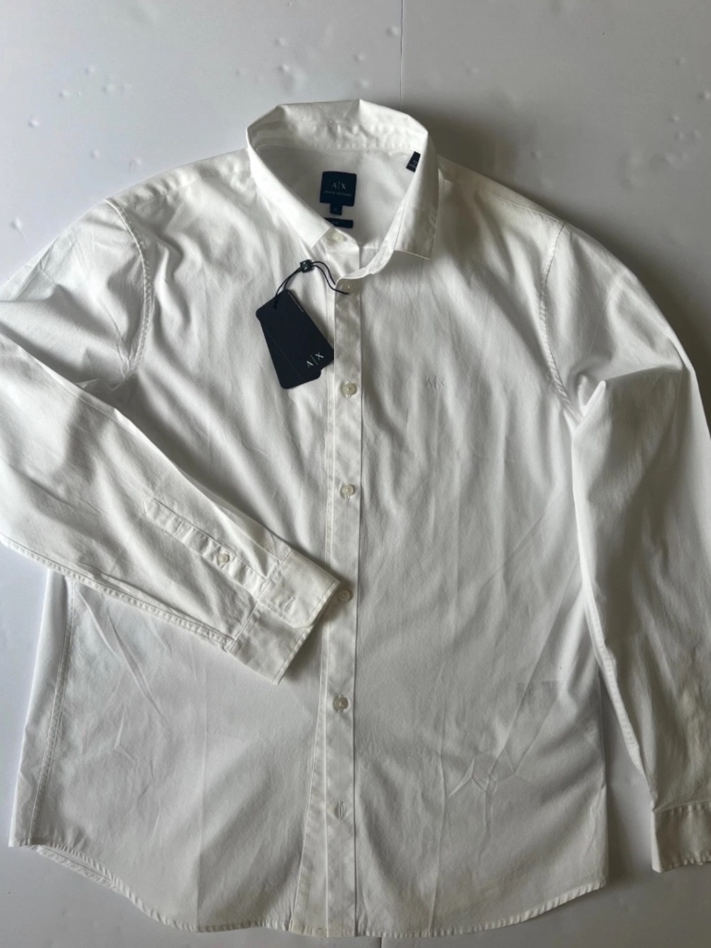 Armani mens white button shirt XL